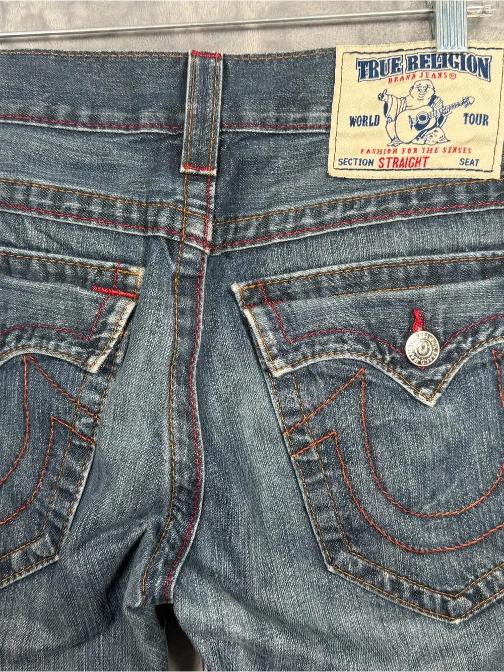 True Religion Men's Straight Leg Jeans - Dark Blue
